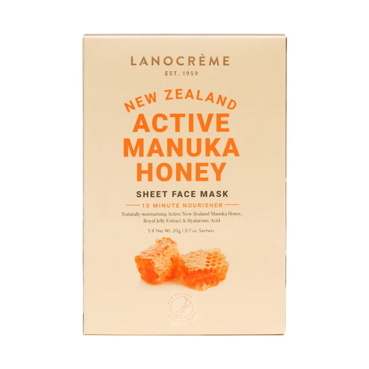 Lanocrème New Zealand Active Manuka Honey Sheet Face Mask